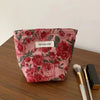 Vintage Floral Cosmetic Bag - Portable Makeup & Toiletry Organizer
