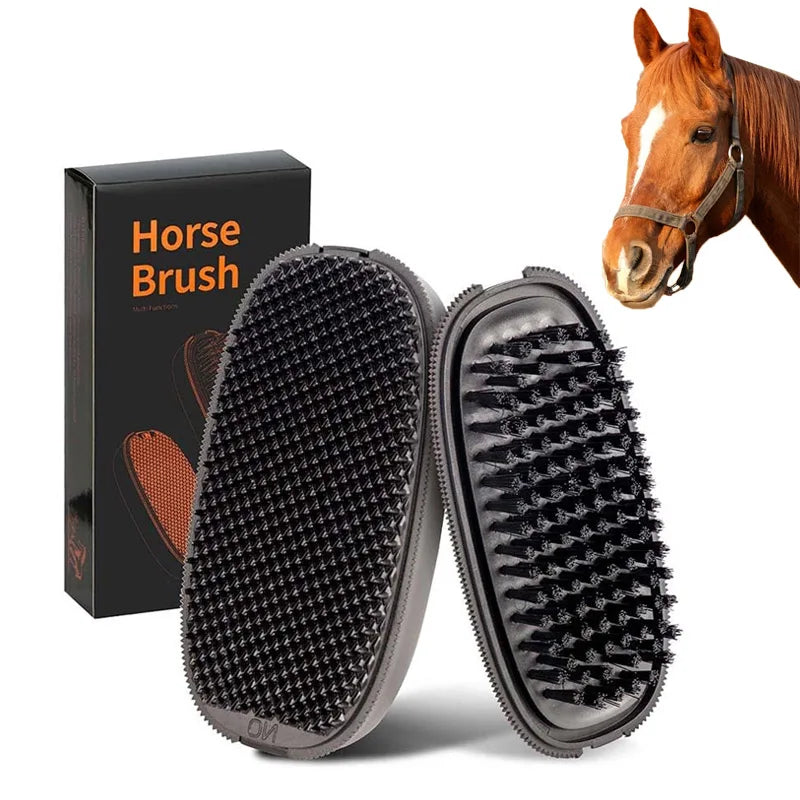 Cepillo de Crines Naturales para Caballos y Mascotas