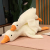 Oversized White Goose Plush Toy & Sofa Cushion