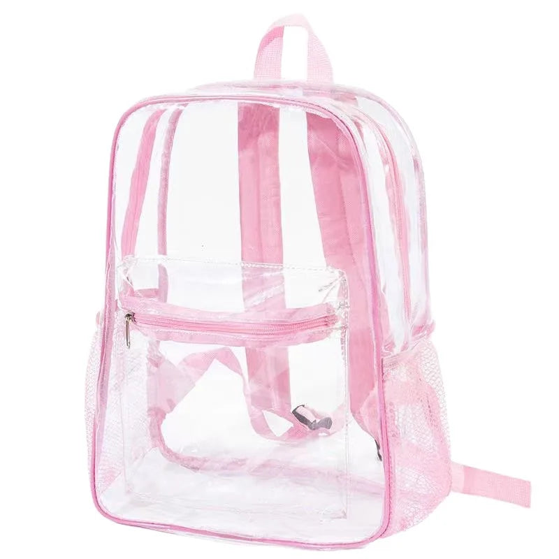 Heavy-Duty Transparent PVC Backpack with Padded Straps