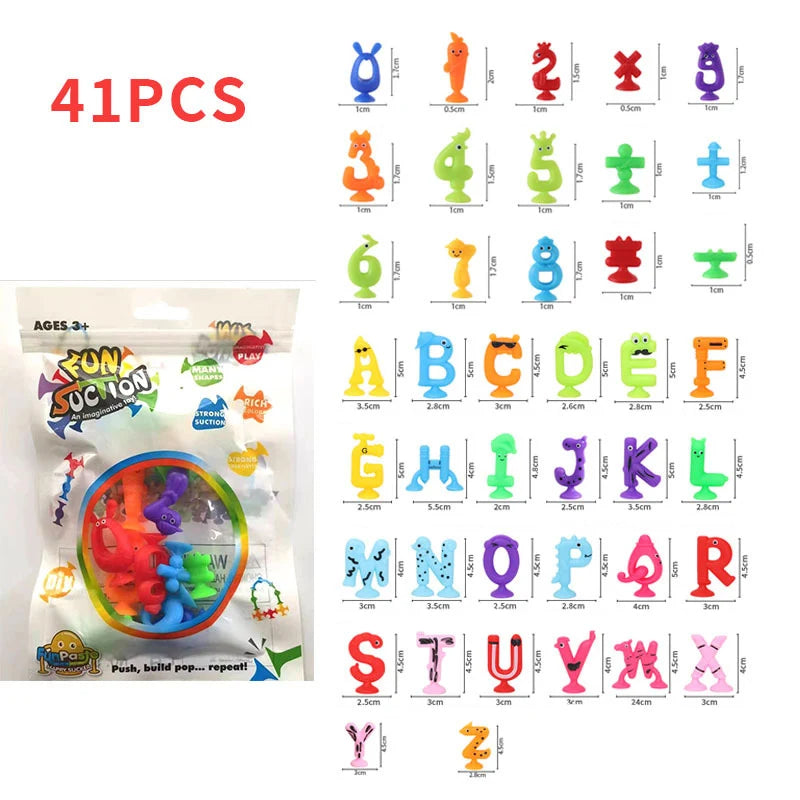 Soft Silicone Animal Building Blocks with Suction Cups