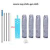Four pieces of 220cm mop white cloth and telescopic duster brushes for cleaning