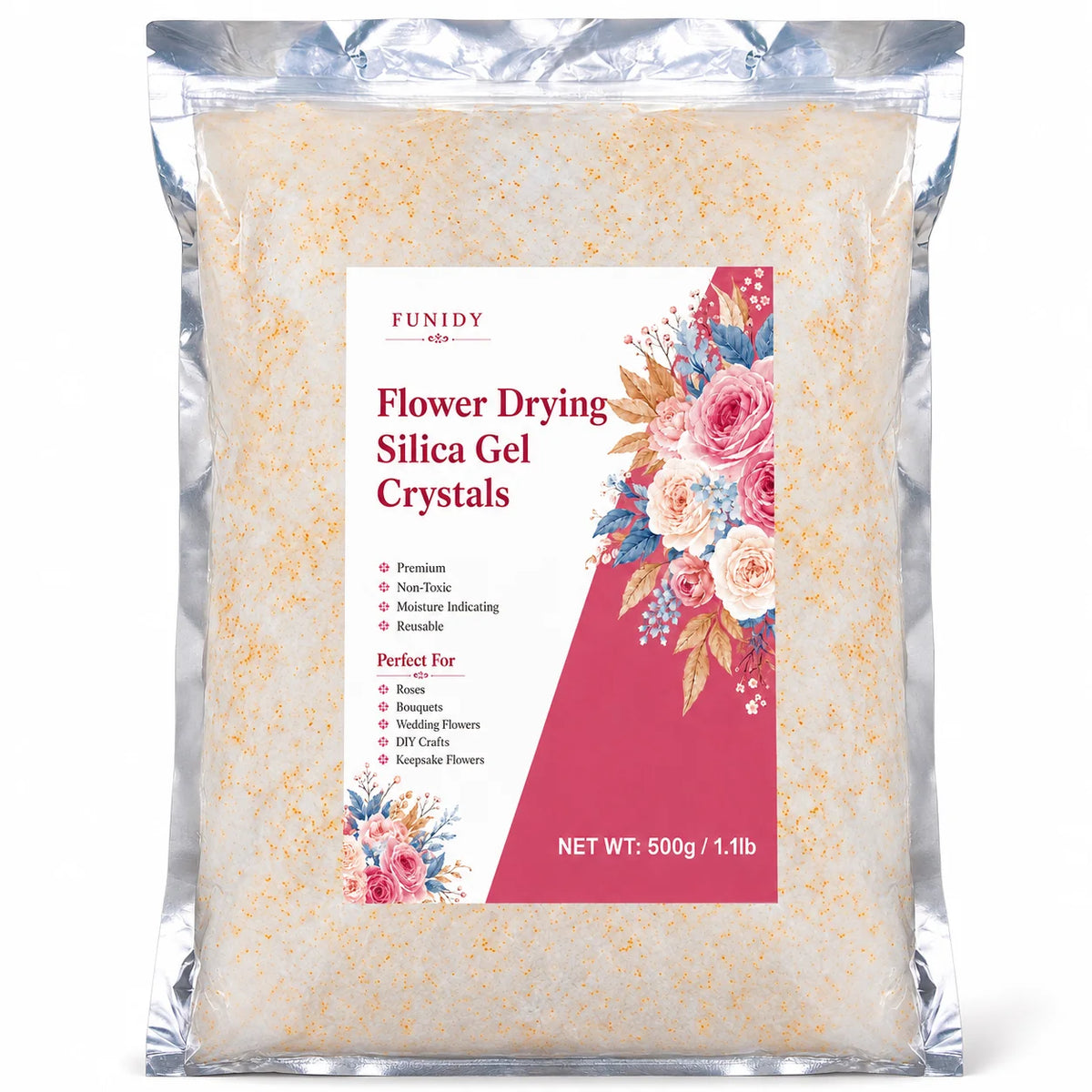 Bag of Flower Drying Silica Gel Crystals for preserving flowers