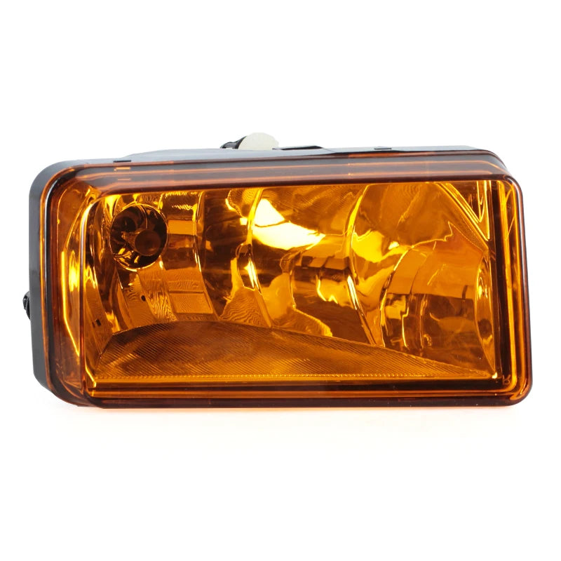 An amber fog light assembly for a Chevy Silverado, Tahoe, Suburban, or Avalanche.
