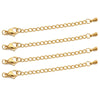 Stainless Steel Extension Chains with Lobster Clasps for Jewelry Making (10-Pack)