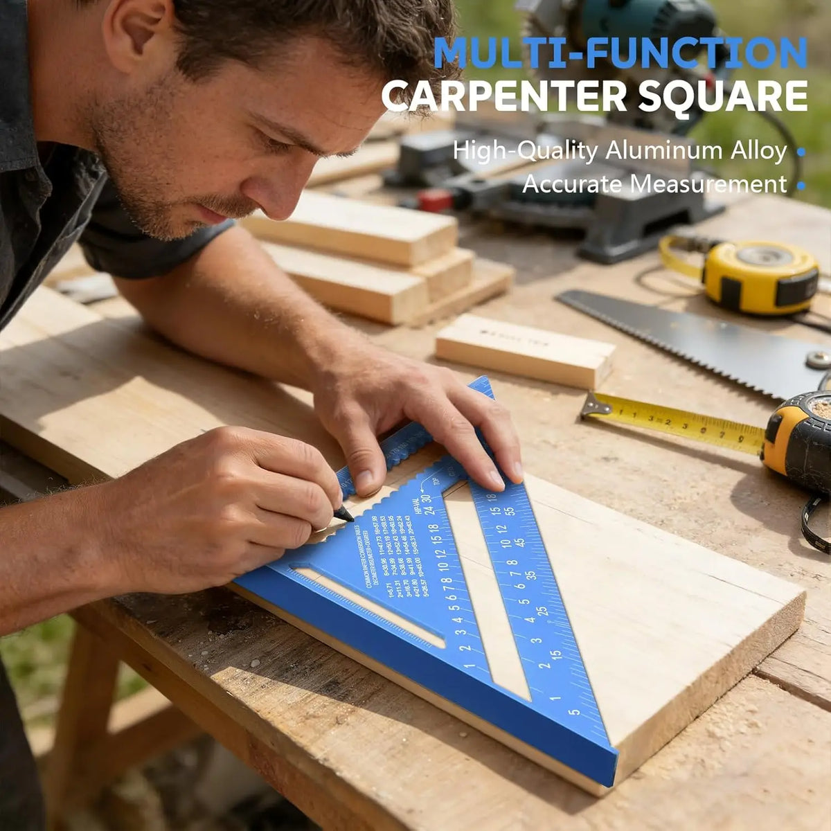 7-Inch Aluminum Speed Square with Dual Scale