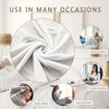Various uses of a soft flannel throw blanket including sofa, bed sheets, and travel blankets.