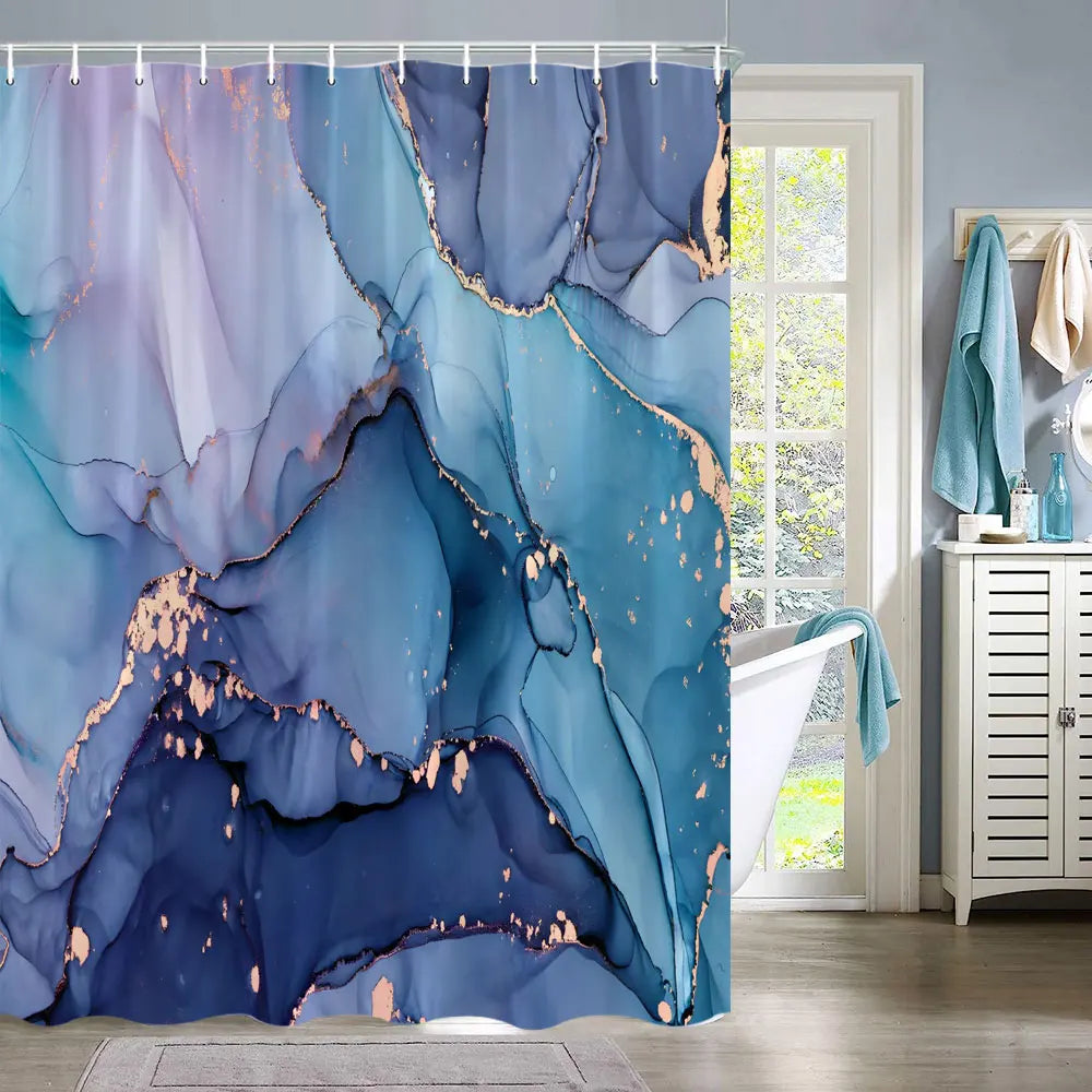 Luxury Marble Abstract Fluid Pattern Shower Curtain