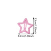 Candy Color Star Hair Clips - Set of 20