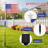 Solar-Powered LED American Flag Garden Light