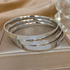 Glossy Gold-Plated Stainless Steel Bangle Bracelets