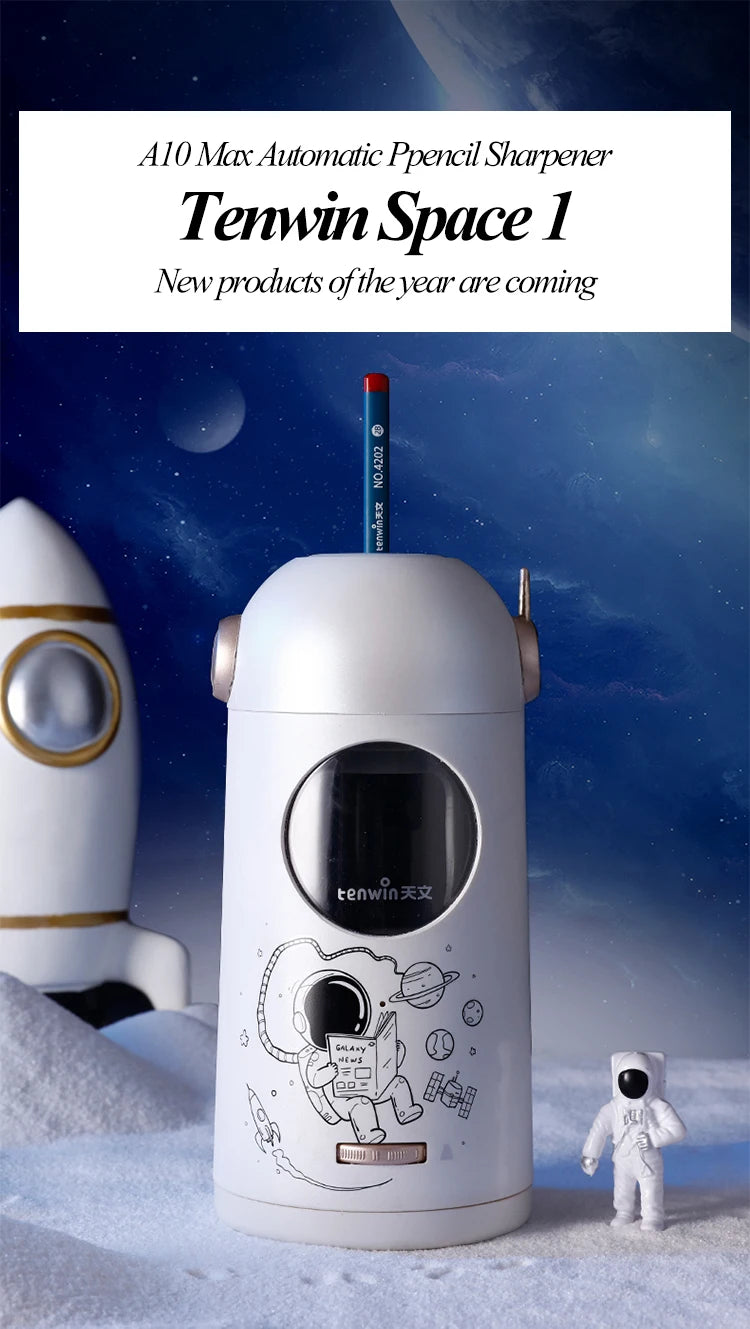 Astronaut Electric Pencil Sharpener with USB-C Charging