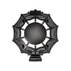 Black metal push-start ignition button cover with a central round lens.