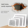 A DIY kit for easily repairing wall holes using self-adhesive drywall repair patches.