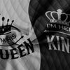 King & Queen Crown Print Duvet Cover Set