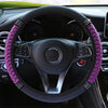 Rhinestone PU Leather Steering Wheel Cover