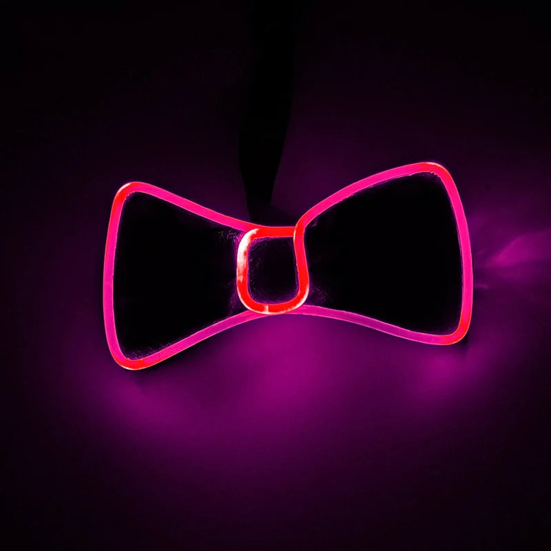 LED Glowing Glasses and Bowtie Set for Cosplay and Parties