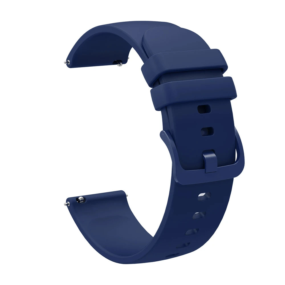 A dark blue silicone watch band and protective case for a Redmi Watch Active 5 or Watch 5 Lite.
