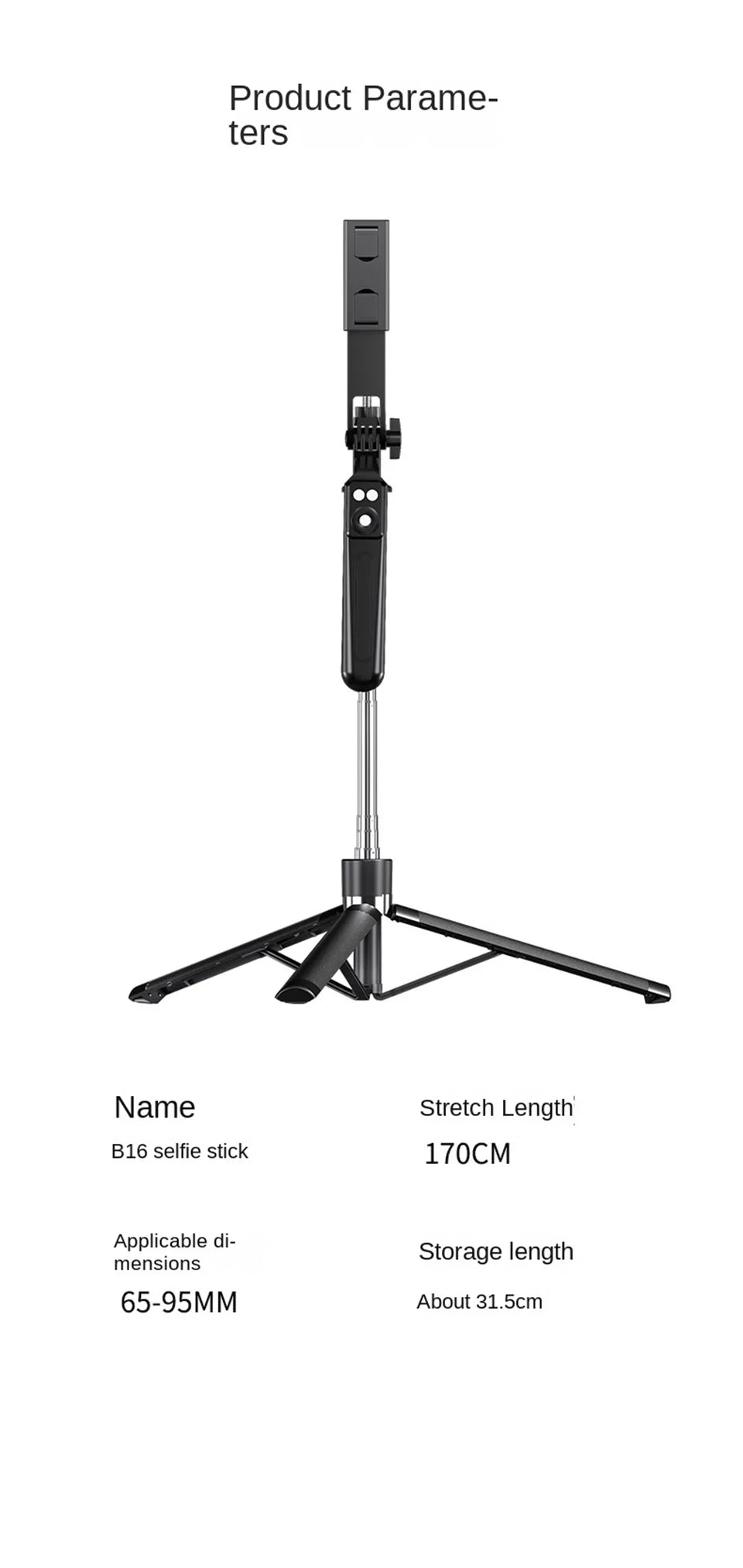 360° Rotating Bluetooth Selfie Stick & Tripod with Wireless Remote