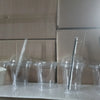 Clear Disposable Plastic Cups with Lids and Straws for Iced Coffee and Smoothies