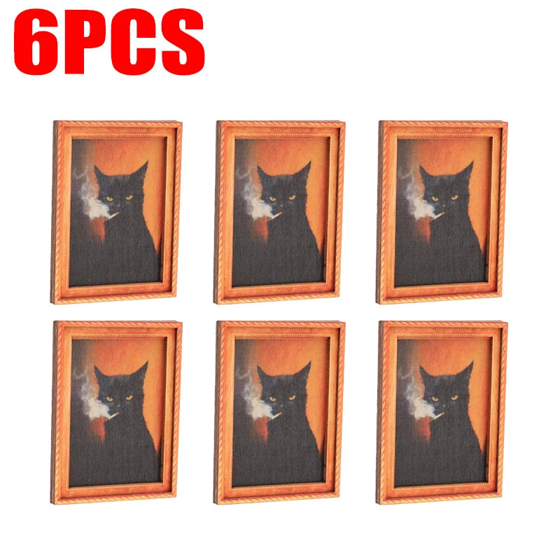 Cat Frame Fridge Magnets Set