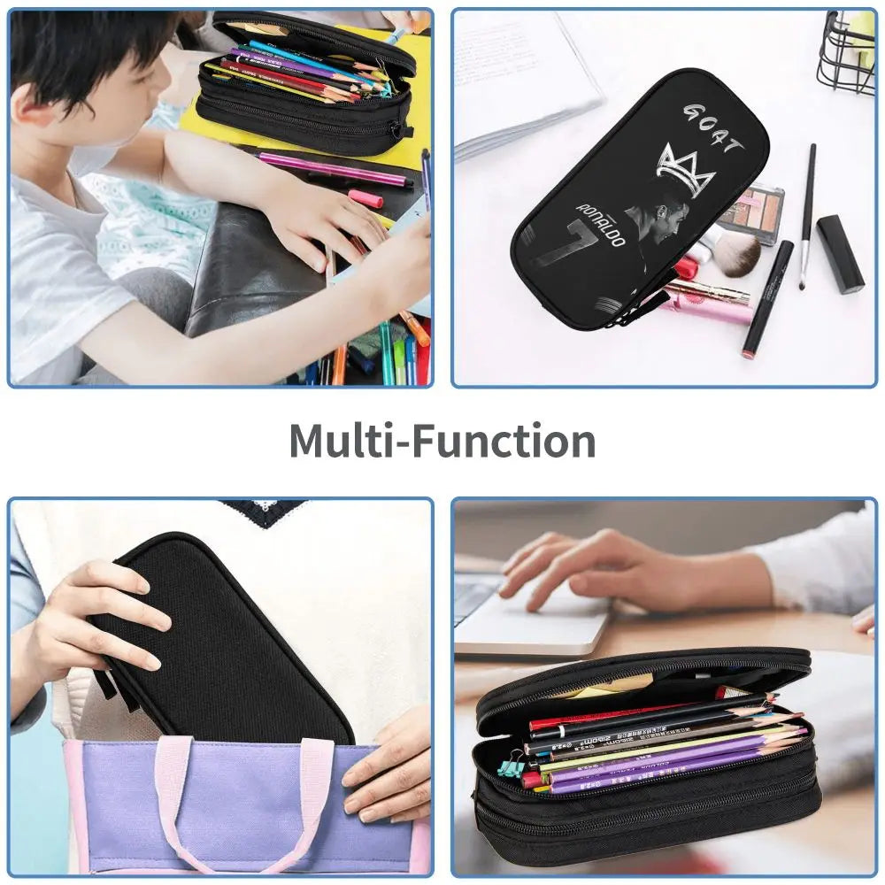 Soccer Star Pen Case – Large-Capacity Pencil Pouch