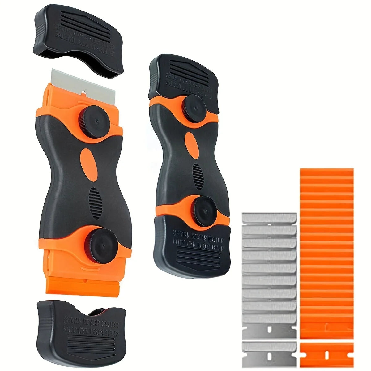 21-Piece Razor Blade Scraper Set with Replaceable Stainless Steel Blades