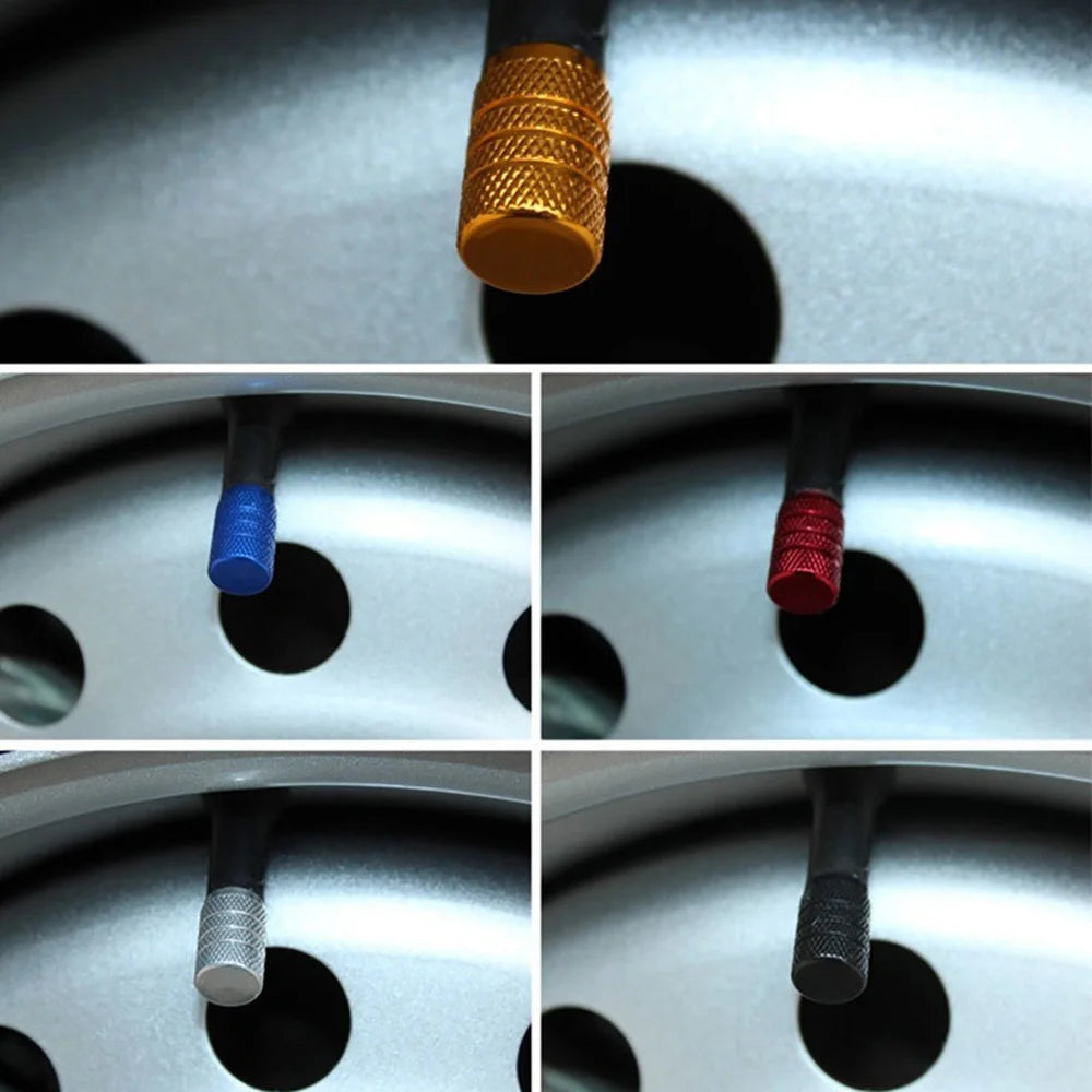 Aluminum Tire Valve Stem Caps – Set of 4