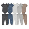 Baby Cotton Bodysuit and Pants Outfit Set (4-Piece)