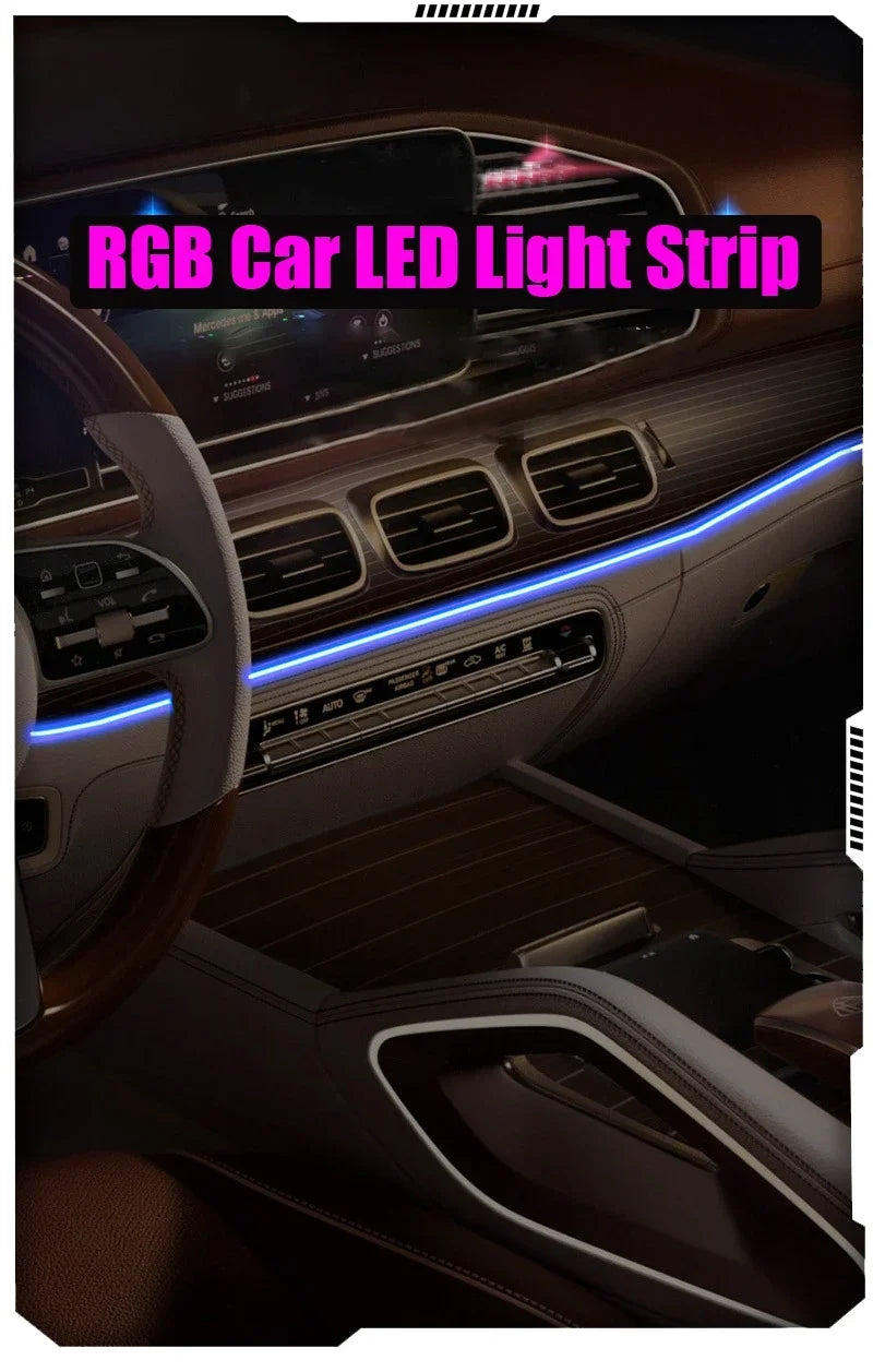 RGB Car Interior Ambient LED Strip Light with APP Control