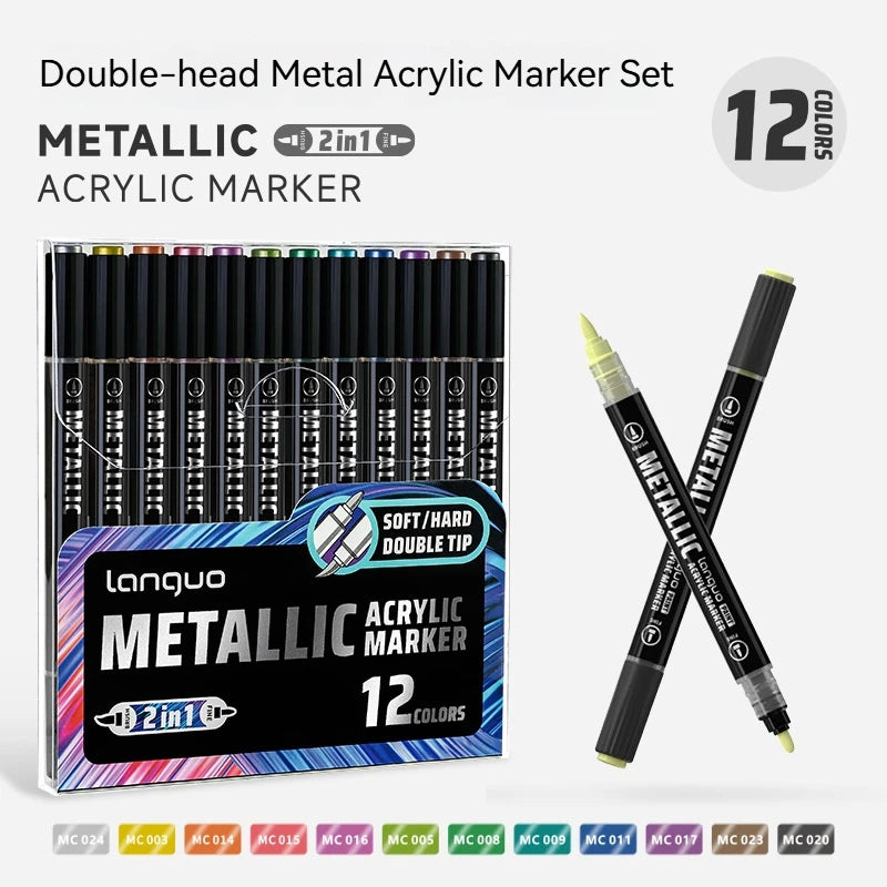 Dual-Tip Acrylic Paint Marker Set