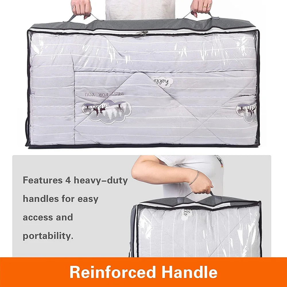 Under Bed Storage Containers with Clear Window (3-Pack)