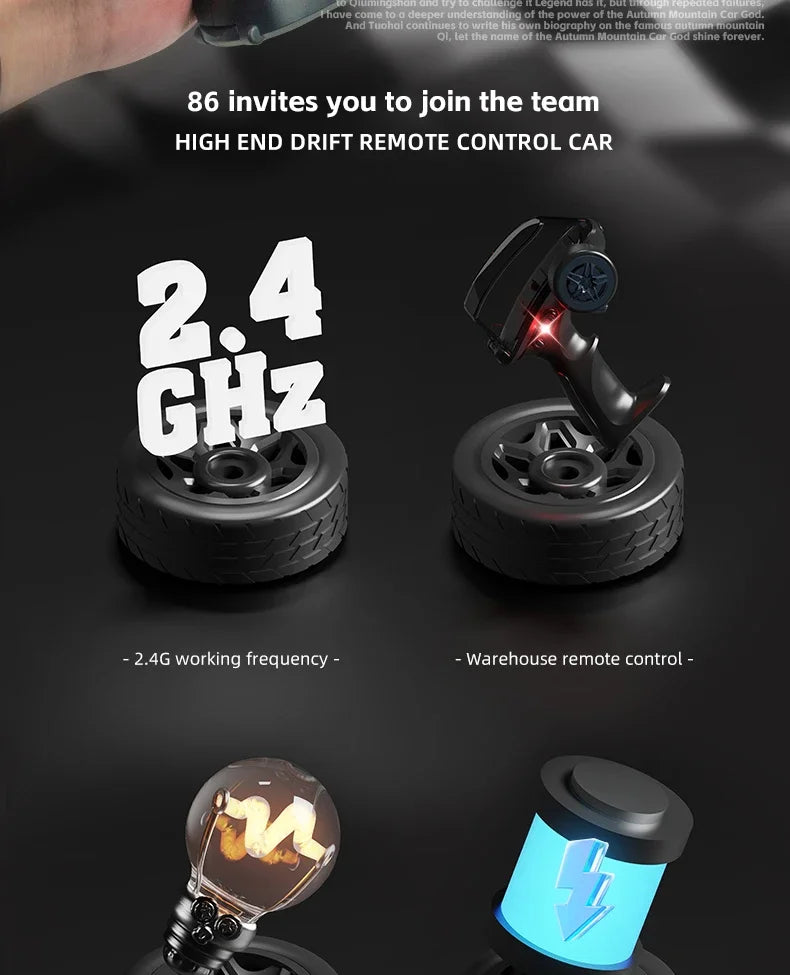 Compact 1/64 Scale 4WD RC Drift Car