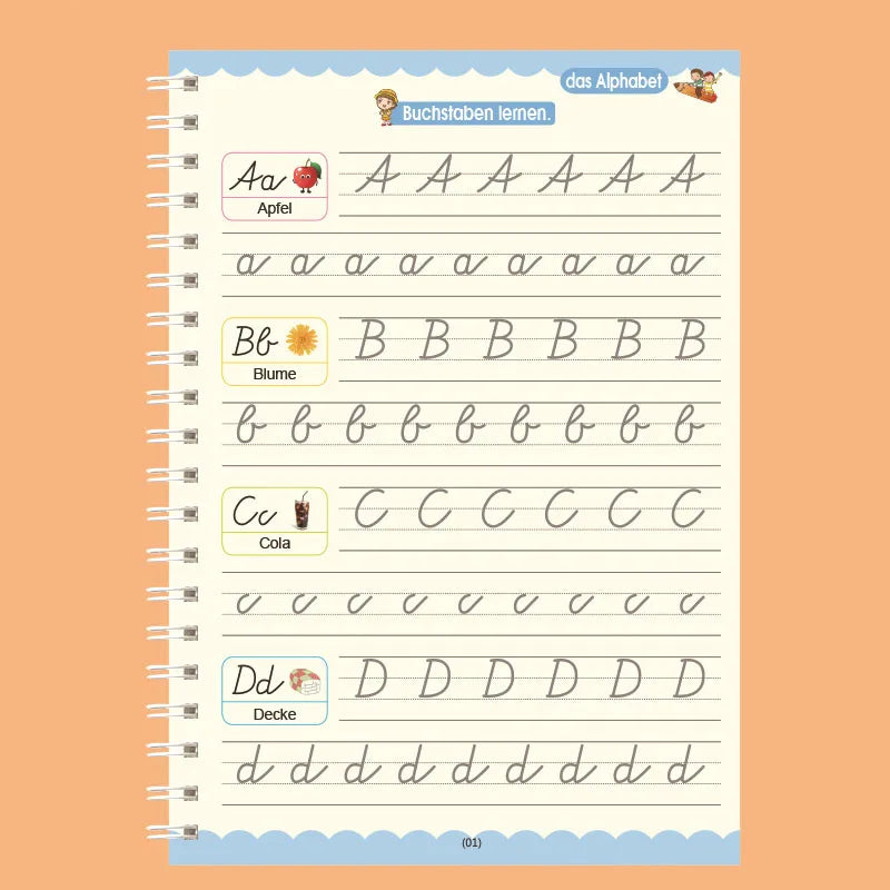 Cuaderno Reutilizable para Aprender Alemán para Niños