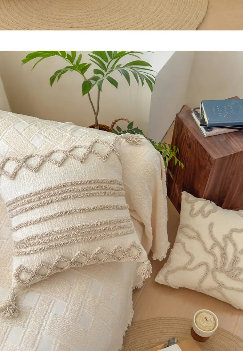 Bohemian Woven Throw Pillow Cover