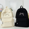 Embroidered Bow Nylon Backpack for Girls – Lightweight & Spacious