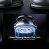 A black magnetic car phone mount featuring a suction cup, designed for strong vacuum suction and 360-degree adjustment.