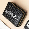 Premium PU Leather Compact Wallet with Double Zipper and Coin Pocket