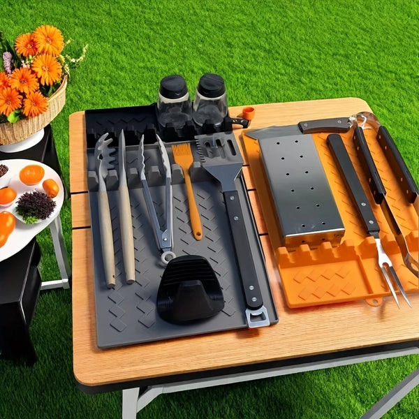Non-Stick Silicone BBQ Mat with Drip Tray