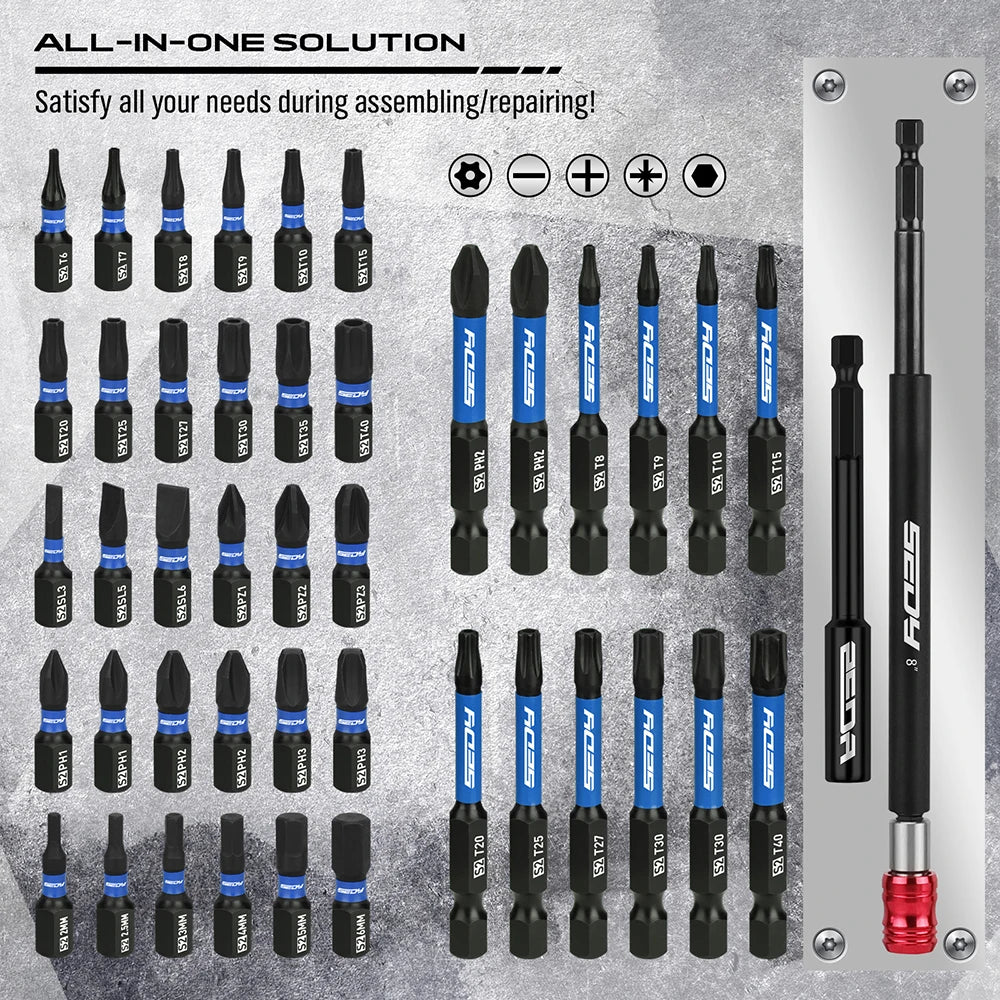 All-in-one magnetic impact nut driver set for assembling and repairing tools