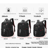 Black multifunctional travel backpack for computers and electronics with various size options