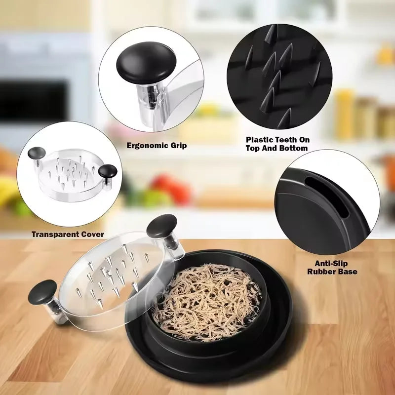 Manual Meat Shredder with Clear Lid