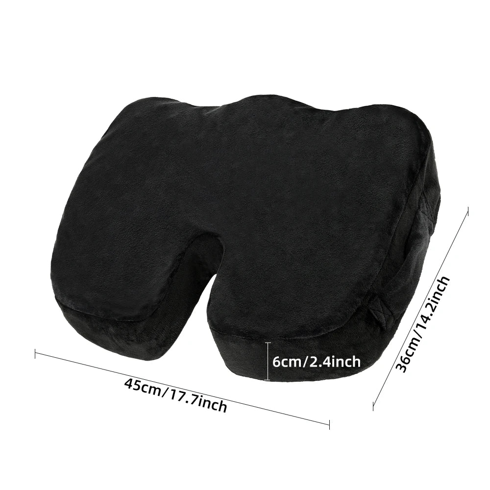 Ergonomic U-Shaped Memory Foam Seat Cushion for Coccyx Pain Relief