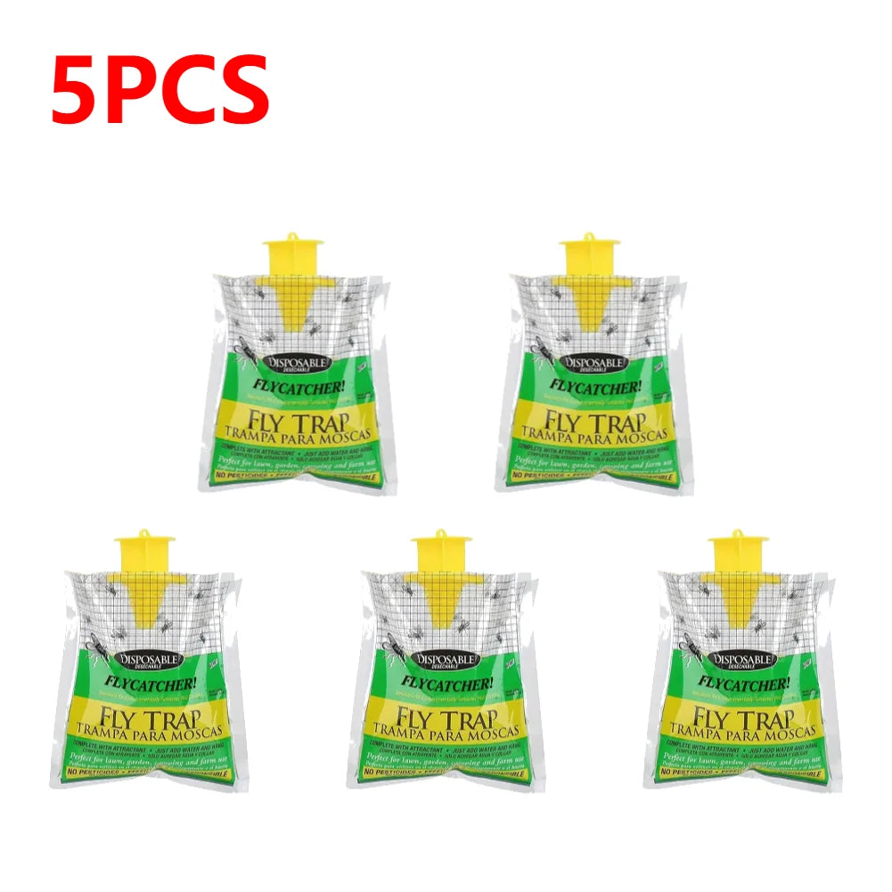 Hanging Disposable Fly Trap Bag with Bait