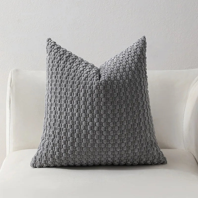 Modern Corduroy Cushion Covers with Hidden Zipper