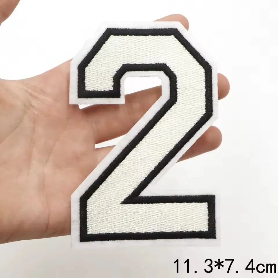 Large White Letter Patch for DIY Clothing Customization