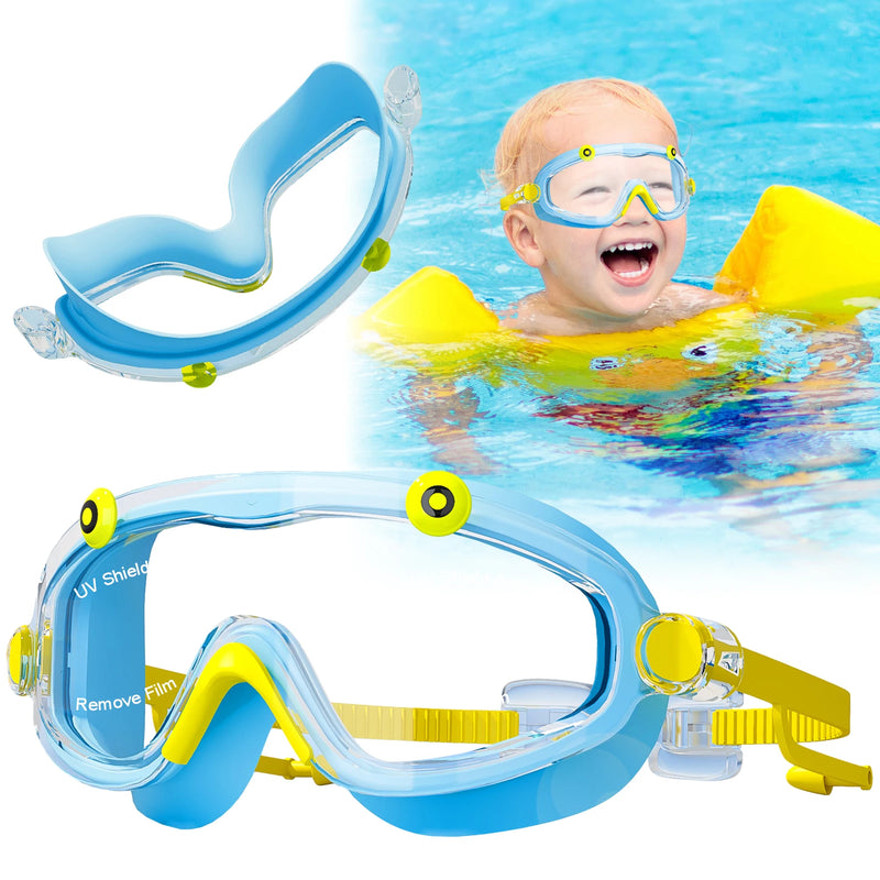 Panorama-Schwimmbrille für Kinder mit Ohrstöpseln