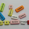 Assorted Inspirational Word Beads for Jewelry Making