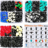 Assortment of 105 retainer clips and fasteners in various colors and sizes for automotive trim and panels