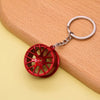 Gearbox Keychain with Turbo Hub and Brake Disc Pendant